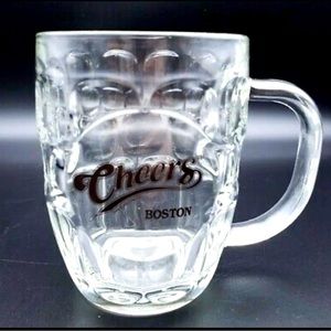 2009 Cheers Boston CBS Dimple Barrel 20oz Beer Mug Luminarc Clear Glass USA Made